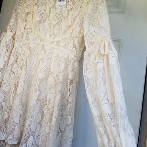 Free People Flowy Lace dress with slip